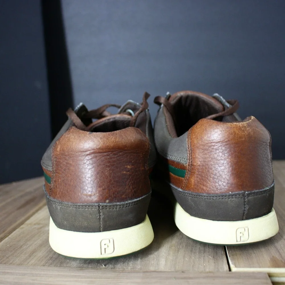 FOOTJOY Contour Casual Shoes Mens 11 M Brown Leather Golf Casual Active 54275